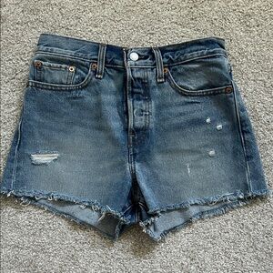 Levi's Distressed Blue Jean Shorts